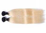 Soft Smooth Colorful Ombre Hair Extensions , 12 - 30 Inch Straight Remy Hair Weave