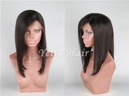 12'' - 36'' Silky Indian Real Lace Front Vrgin Hair Wigs No Chemical No Fiber