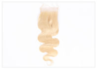613 Color 100% Brazilian Virgin Hair Body Wave 4 X 4 Closure Free Part