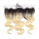 Enropean Virgin Human Hair Extensions 13 X 6 Lace Frontal 1B / 613 Color