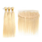613# Blonde Color Double Weft Malaysian Human Hair Wave For White Women
