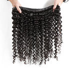 Smooth Deep Wave Bundles With Lace Frontal 8A Virgin Brazilian Hair / Soft Black Human Hair