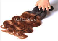 Stock Black / Yellow Ombre Virgin Hair Weave Body Wave for Women