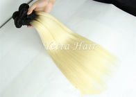 Double Drawn Soft Ombre Human Hair Extensions With White Blonde