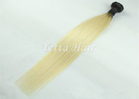Double Drawn Soft Ombre Human Hair Extensions With White Blonde
