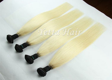 Double Drawn Soft Ombre Human Hair Extensions With White Blonde