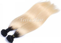 Soft Smooth Colorful Ombre Hair Extensions , 12 - 30 Inch Straight Remy Hair Weave
