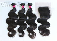 No Chemical 100% Brazilian Human Hair Extensions Wet And Wavy Weave