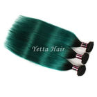 Dark Roots Green Ombre Human Hair Extensions /  Brazilian Hair Weave