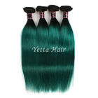 Dark Roots Green Ombre Human Hair Extensions /  Brazilian Hair Weave