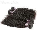 Kinky Curl Indian Human Hair Extensions Natural Black Without Chemical