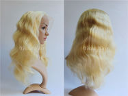 All Length Full Lace Virgin Hair Wigs / Blonde Body Wave Hair No Foul Odor