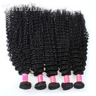 Long Lasting Grade Peruvian Hair Kinky Curly Weave With Tangle Free