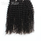 Kinky Curly Burmese Virgin Hair Bundles , No Tangle Real Wavy Hair