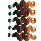 Real Indian 7A  Virgin Hair Weave / Three Tone  Hair Extensions Without Chemical
