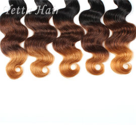 Real Indian 7A  Virgin Hair Weave / Three Tone  Hair Extensions Without Chemical