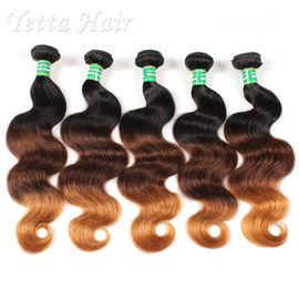 Real Indian 7A  Virgin Hair Weave / Three Tone  Hair Extensions Without Chemical