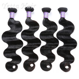 Natural Black 7A Virgin Hair / Unprocessed Human Hair Extensions  No Lice