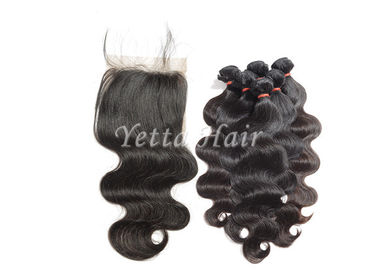 Full Cuticles Body Wave Unprocessed 8A Virgin Hair With Lace Closure