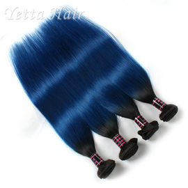 Healthy Ombre Soft Blue Grade 8A Virgin Hair Extentions For Goddess