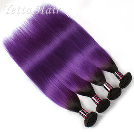 Ombre Purple Two Tone 8A Virgin Hair Extensions With No Chemical