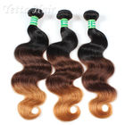 3 Tone Color Real Hair Ombre Extensions With No tangle No Shedding