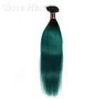 1B Green Ombre Human Hair Extension Silky Straight Hair Weave