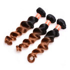 Soft And Silky Body Wave Human Hair Ombre Extensions , Bright Brown Color