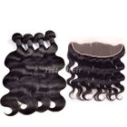 Malaysian Remy Hair Weave Malaysian Hair Extensions With 13 x 4 Lace Frontal Ear To Ear