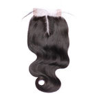 Brazilian Virgin Hair Lace Top Closure Body Wave Free Middle Three Parting