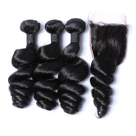 Real Remy 8A Malaysian Hair Extensions Natural Black For Women Curly Hair