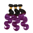 7A Ombre Purple Hair Weave Body Wave 1B / Purple 1B / Blue Two Tone Hair