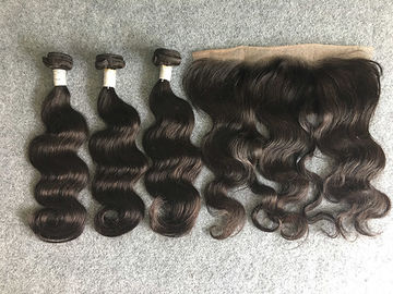 Peruvian Grade 8A Virgin Hair Body Wave No Tangle With 13x4 Lace Frontal