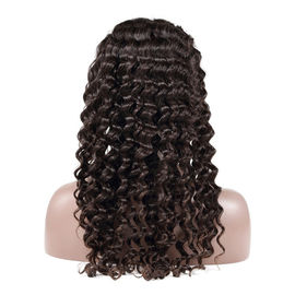 Deep Wave 100% Raw Virgin Lace Front Wigs With Baby Hair / Indian Human Hair Extensions