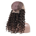 Deep Wave 100% Raw Virgin Lace Front Wigs With Baby Hair / Indian Human Hair Extensions