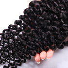 Afro Curly 100% Brazilian Human Virgin Hair Weft Extensions Natural Color