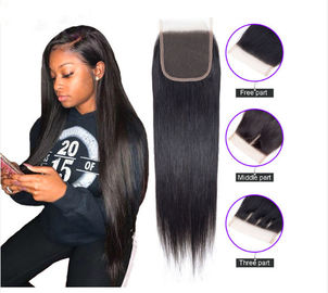 Brazilian Straight 8 - 20 Inch Virgin Human Hair Extensions Closure 1B