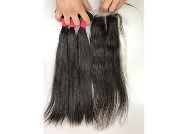 100 Percent Silky Straight Indian Human Hair Weave No Shedding Double Weft