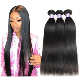 Comfortable Straight Bundles Peruvian Human Hair Weave 100 Grams / Piece