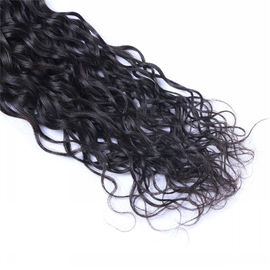 Unprocessed Full Cuticle Peruvian Human Hair Weave Natural Color 1B