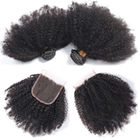 100% Brazilian Human Virgin Hair For Black Women / Afro Kinky Curly Bundles