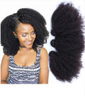 1B Afro Kinky Curly 100% Brazilian Virgin Hair Bouncy And Soft With Elasticity