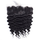 Deep Wavy Virgin Human Hair Extensions / 13 X 4 Swiss Lace Frontal Piece