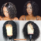 Natural Curly Short Front Lace Human Hair Bob Wigs For African American
