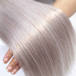 1B / Silver Grey Ombre Straight Malaysian Hair Extensions No Shedding