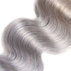 Body Wave Thick Ombre Human Hair Extensions 40 Inch Grey For Women