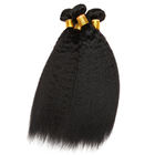 Kinky Straight Natural Color 100 Indian Remy Human Hair Weave For Lady