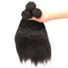 Kinky Straight Natural Color 100 Indian Remy Human Hair Weave For Lady