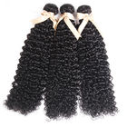 8 Inch Jerry Curly Bundles With Free Part Closure / Peruvian Hair Extensions For Ladys