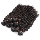10A Grade Malaysian Hair Extensions For Women / Deep Wave Human Hair Bundles